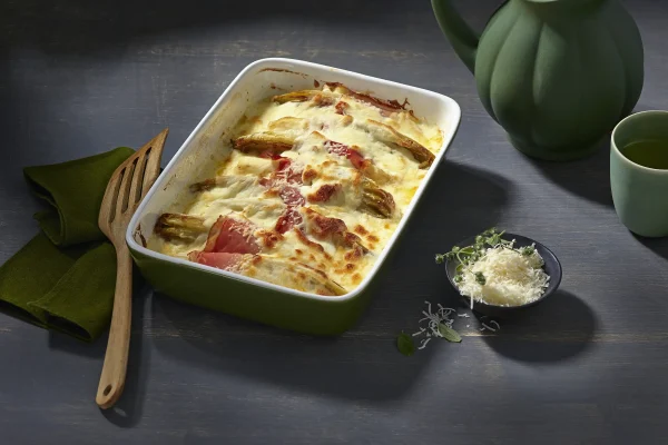 Receptkép: Cikória gratin sonkával